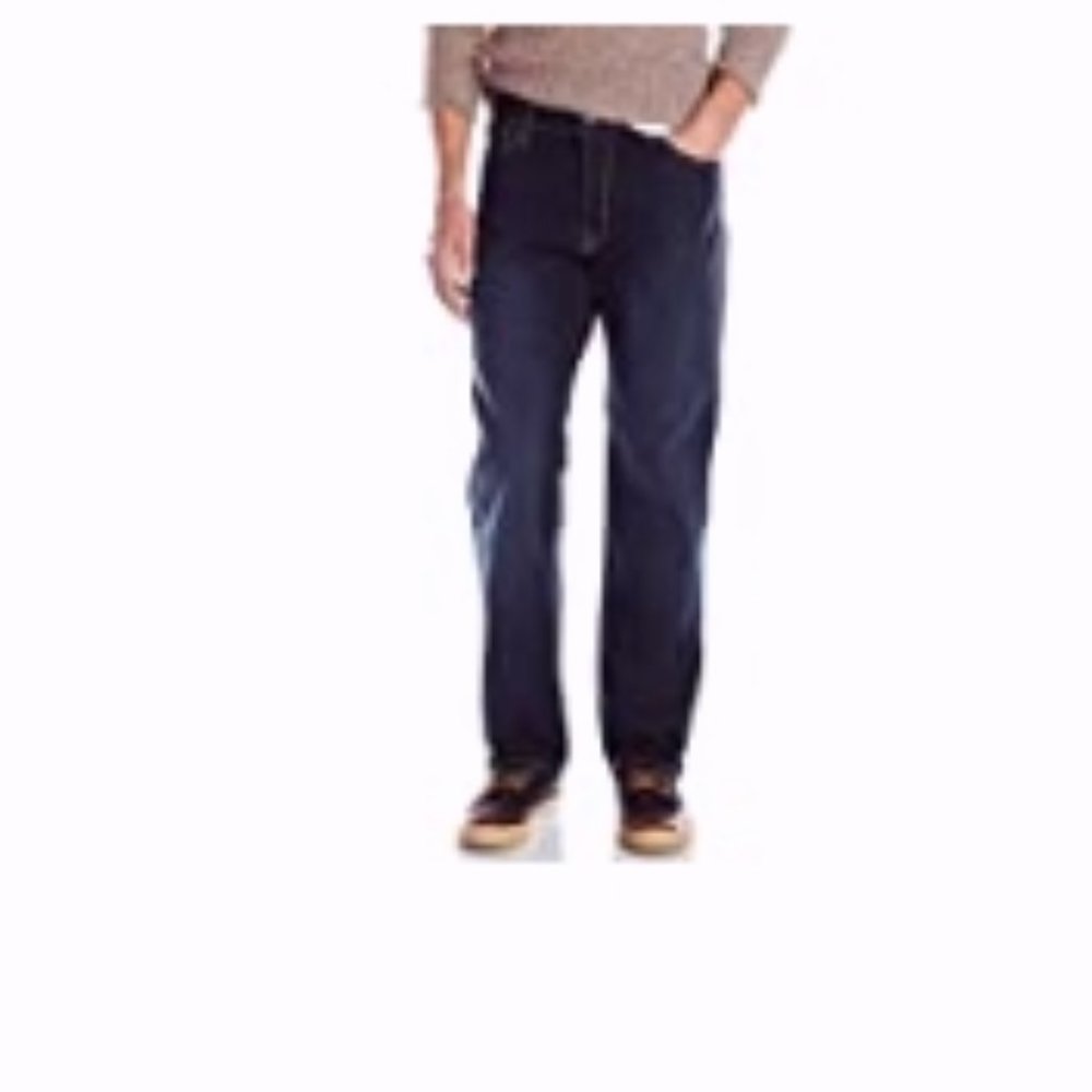 IZOD Men's Comfort Stretch Denim Jeans (Relaxed Fit), Dark Tint, 32x34